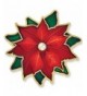 PinMarts Christmas Poinsettia Rhinestone Holiday