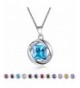 Aurora Tears Created Aquamarine Birthstone Necklace