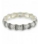 Napier Silver Tone Textured Stretch Bracelet