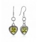 Sterling Silver Clover Symbol Earrings