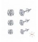 Sterling Earrings Zirconia STAINLESS Platinum Plated