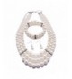 Simulated Multilayer Necklace Earrings Bracelet