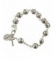 Silver Virgin Ladybug Prayer Bracelet