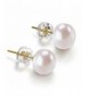 PAVOI Freshwater Cultured Button Earrings