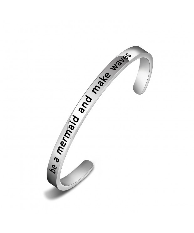 WUSUANED Mermaid Inspirational Messaged Bracelet