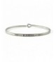 Blessed Inspirational Bangle Bracelet Rhodium