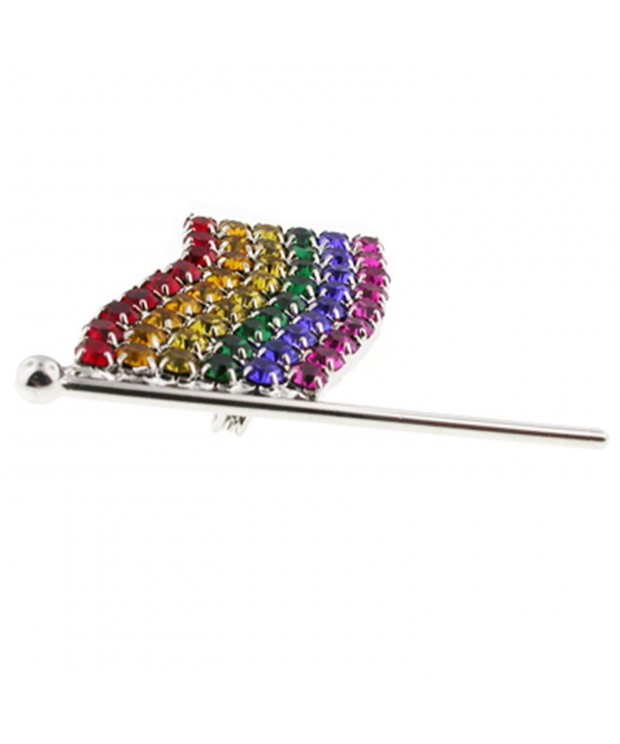 Pinmarts Rhinestone Lgbt Gay Pride Rainbow Flag Brooch Pin Cs119peofdr