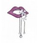 OBONNIE Violet Rhinestone Crystal Flower