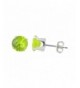 Earring Simulated Peridot Sterling Silver