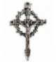 Silver Toned Crown Thorns Crucifix