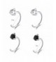 DOMILINA Minimalist Silver Zirconia Earrings