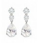 SELOVO Vintage Teardrop Zircon Earrings