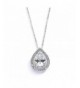 Mariell Pear Shaped Solitaire Necklace Pendant