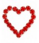 PinMarts Rhinestone Heart Valentines Brooch