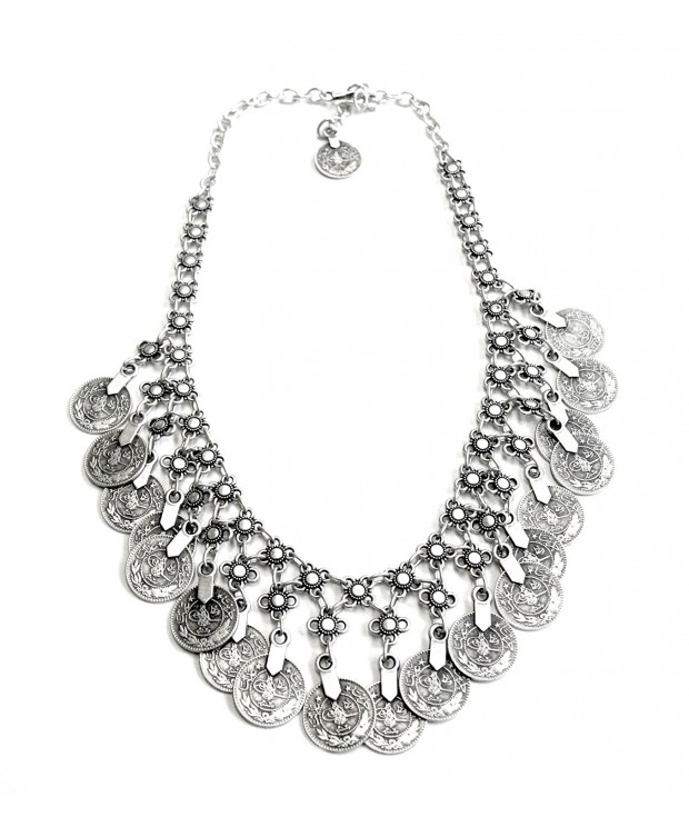 Chanour Jewelry Pewter Coin Necklace