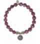 EvaDane Lepidolite Gemstone Sunflower Bracelet