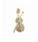 chelseachicNYC Jewel Crystal Violin Brooch