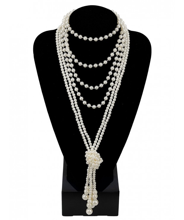 1920s Pearls Necklace Gatsby Accessories - 