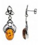 Honey Sterling Silver Celtic Earrings